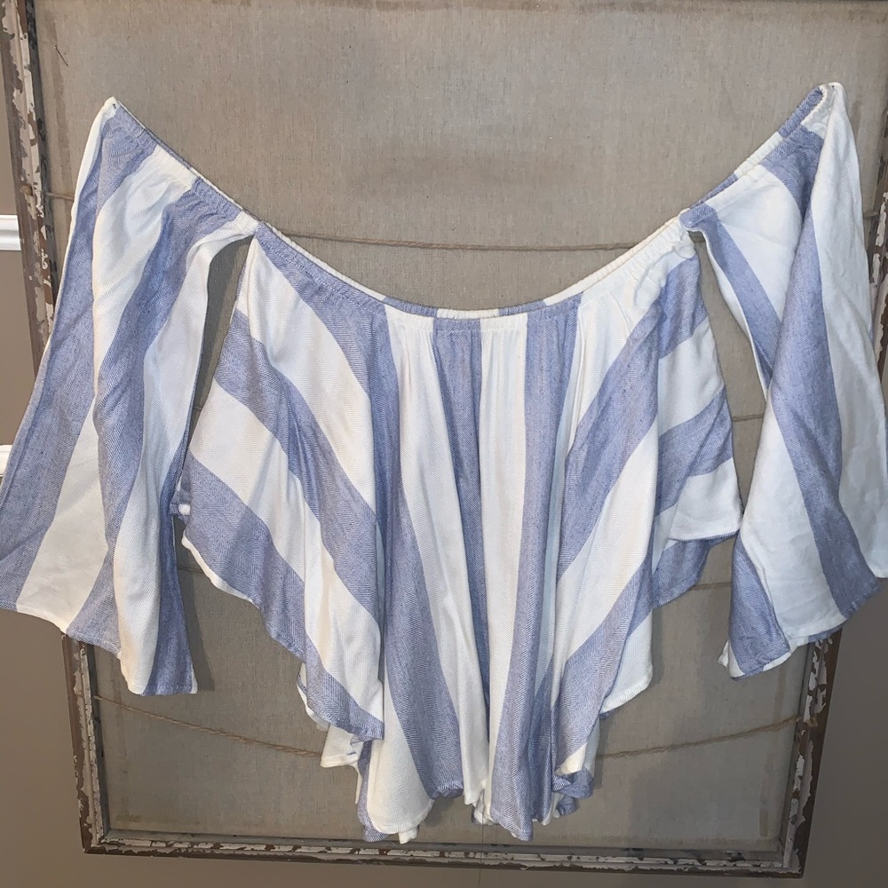 NWT Boutique Striped Off Shoulder Top - Sz Large